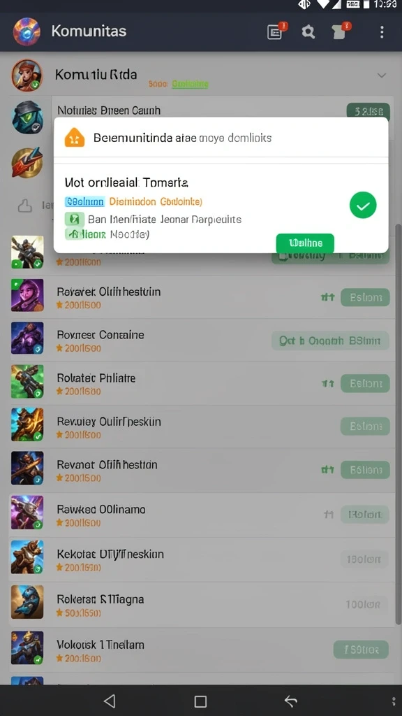 Screenshot menunjukkan tampilan antarmuka permainan yang menarik.