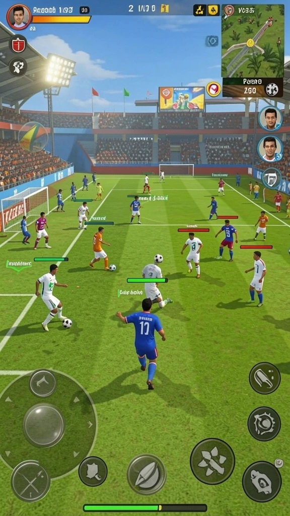 Kompetisi seru antar pemain di mode multiplayer.