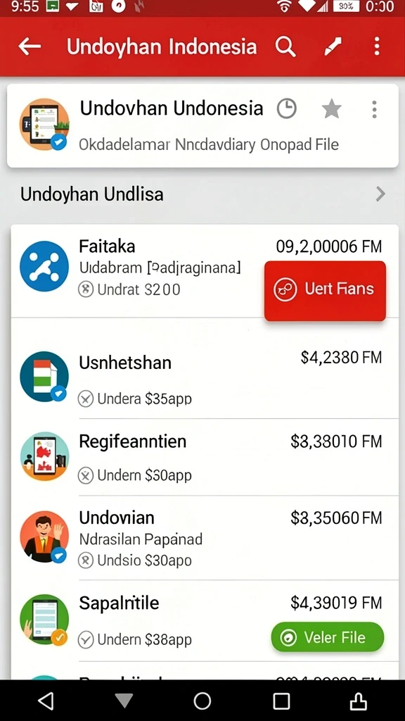 Menu permainan dengan pilihan variatif yang seru.
