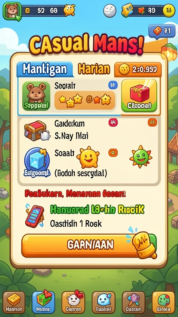 Sistem reward yang adiktif dan memuaskan.